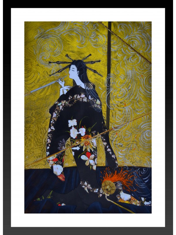 Japoneză fumând din kiseru